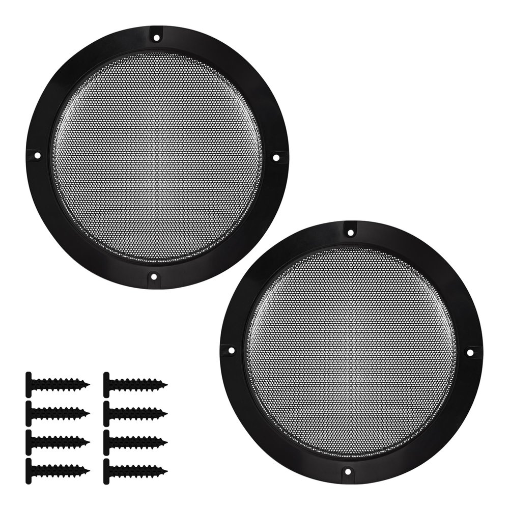 bociloy 2PCS 6.5 Black Speaker Grill Covers, Round Metal Mesh Guard Protectors, Universal Decorative Grille with ABS Plastic Frame for DIY Home Speaker Car Audio Stereo Woofer Subwoofer
