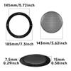 bociloy 2PCS 6.5 Black Speaker Grill Covers, Round Metal Mesh Guard Protectors, Universal Decorative Grille with ABS Plastic Frame for DIY Home Speaker Car Audio Stereo Woofer Subwoofer view 2