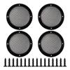 bociloy 4PCS 3 Black Speaker Grill Covers, Round Metal Mesh Guard Protectors, Universal Decorative Grille with ABS Plastic Frame for DIY Home Speaker Car Audio Stereo Woofer Subwoofer view 1