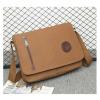 Canvas Messenger Bag Laptop Bag For Men Women For School Work Travel Big Capacity Tassel Handbag (Coffee, One Size) view 2