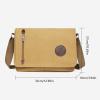 Canvas Messenger Bag Laptop Bag For Men Women For School Work Travel Big Capacity Tassel Handbag (Coffee, One Size) view 3