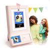 HP Sprocket Photo Booth Machine Instant Color Photo Printer - 10.1" Touchscreen, LED Ring Light - Customize w/250+ Fun Frames, Prints on 3x4 Zink Paper or Share via QR Code, Mobile Notify App - Pink view 1