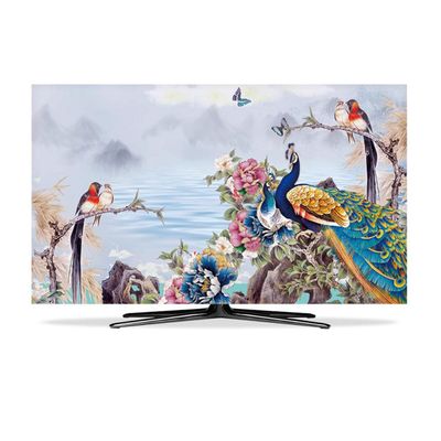 22-80IN Dust-Proof Polyester Cover Indoor TV Cover Waterproof Fabric T V Screen Protector for Wall Mounted LED LCD TV Dust Cover(Size:50IN,Color:A)
