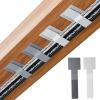 100pcs Hook and Loop Cable Ties, gliship Adhesive Wire Management, Adjustable Cable Straps Keeper Cord Holder, Sticky-back Cord Organizer for Kitchen Appliances, Office, Home - greywhite view 1