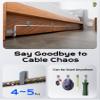 100pcs Hook and Loop Cable Ties, gliship Adhesive Wire Management, Adjustable Cable Straps Keeper Cord Holder, Sticky-back Cord Organizer for Kitchen Appliances, Office, Home - greywhite view 3