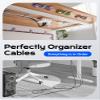 100pcs Hook and Loop Cable Ties, gliship Adhesive Wire Management, Adjustable Cable Straps Keeper Cord Holder, Sticky-back Cord Organizer for Kitchen Appliances, Office, Home - greywhite view 4