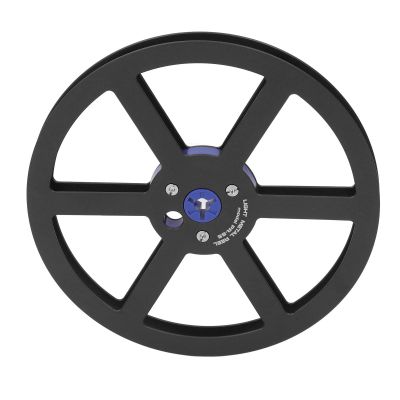 1/4 7 Inch Nab Aluminum Metal Reel, Universal 6 Holes Reel to Reel Small Hub, Aluminum Alloy Empty Tape Reel Replacement for Tape Recorder (Black)