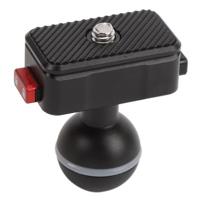 Action Camera Ball Mount Universal Adapter, Quick Release Base with Ball Head, Multi Angle Recording Aluminum Alloy Riding Bracket for Mirrorless Camera, Phone, Panorama Camera