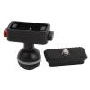 Action Camera Ball Mount Universal Adapter, Quick Release Base with Ball Head, Multi Angle Recording Aluminum Alloy Riding Bracket for Mirrorless Camera, Phone, Panorama Camera view 3