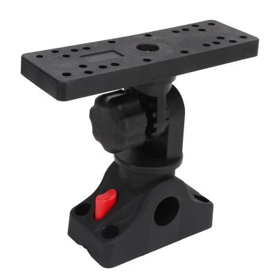 DirectNine Basics Fish Finder Mount Base, 360 Degree Rotation, Universal Marine Electronic Fish Finder Mount, Black