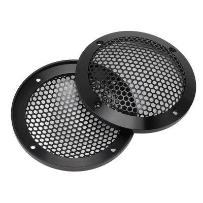 2PCS 92mm Iron Aluminum Round Speaker Mesh Cover Grille Protector with 8 Screws, Suitable for Home Theater Car Speaker, Sound Box, RV, Boat