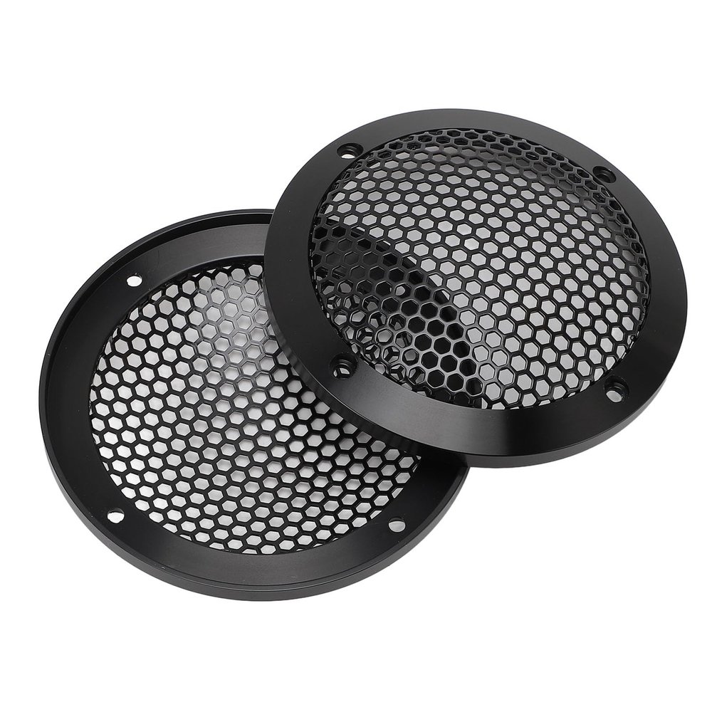 2PCS 92mm Iron Aluminum Round Speaker Mesh Cover Grille Protector with 8 Screws, Suitable for Home Theater Car Speaker, Sound Box, RV, Boat