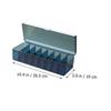 Angoily 2pcs Transparent Cord Storage Box with Lid USB Cable Organizer for Phone Charger and Accessories for Desk and Home Office Use Durable Pet Material Blue view 2