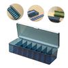 Angoily 2pcs Transparent Cord Storage Box with Lid USB Cable Organizer for Phone Charger and Accessories for Desk and Home Office Use Durable Pet Material Blue view 4