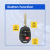 Replacement Keyless Remote Head Key Fob Compatible with Highlander 2019 FCC HYQ12BDP Part Number HYQ12BDP view 2