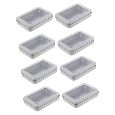 Angoily 8pcs Tinplate Usb Drive Organizer Box Desktop Storage Container for Cables Jewelry Accessories Lightweight and Tight Lid Closure