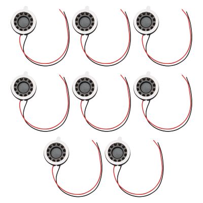 Create idea 8pcs 18mm 8 Ohm 0.5W Mini DIY Speaker Wire Length 80mm Round Shape Replacement Loudspeaker for Music Players Doorbells Alarms