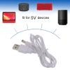 XAGMODSHN USB to 5.5x2.5mm 5V Charging Cable USB 2.0 to DC5V Charging Adapter Cord 1-3M view 2