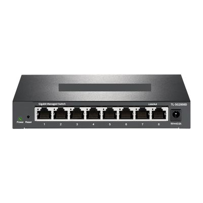 BAISULI Business Ethernet switches TL-SG2008D Cloud Switching 8-Port Full Gigabit W+e+b Network Management Cloud Management Switch Network Cable Splitter(with U.K Insert Head)