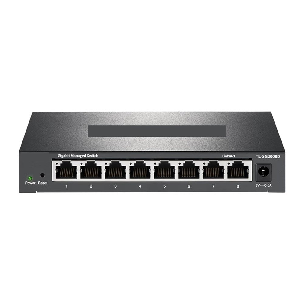BAISULI Business Ethernet switches TL-SG2008D Cloud Switching 8-Port Full Gigabit W+e+b Network Management Cloud Management Switch Network Cable Splitter(with U.K Insert Head)
