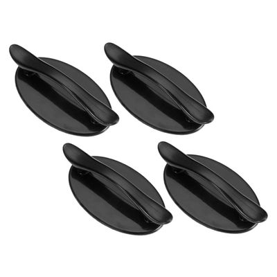 ARTIBETTER Self Adhesive Drawer Handles Pulls Easy to Apply for Cabinet Dresser Closet Window Door Black Handles Set of 4 No Drilling Required