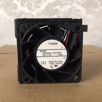 06038DA-12S-EWH DC12V 1.80A 4-Wire Server Temperature Control Cooling Fan with Enclosure 60x60x38mm 6cm