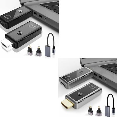 Wireless HDMI Transmitter and Receiver, Plug & Play Portable Wireless HDMI, 4K Wireless HDMI