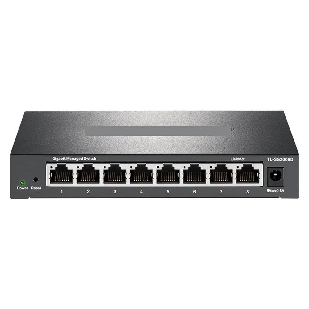BAISULI Business Ethernet switches 8 Port Gigabit Switch, Sturdy Metal W/Shielded Ports(with E.U Insert Head)
