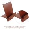 HUIOP Vinyl Record Holder Retro Wood Storage Rack Vinyl Albums Storage Organizer Magazine Book CD Album Display Rack Record Stand for Home Offices Waiting Room Lounges view 4