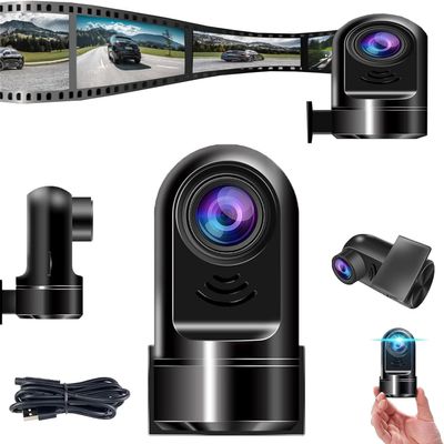 1080p HD 360 Rotating Mini Adas Dashcam, Dashcam Front and Rear Camera, 2025 New Mini Front Dash Camera for Cars,24h Parking Mode with Adas & Super Night Vision (No Memory Card)