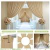 10ft15ft Champagne Backdrop Curtain for Wedding Parties, 2 Panels Wrinkle Free 15 FT Long Polyester Photo Backdrop Drapes Back Drop Cloth for Birthday Photography Background view 3