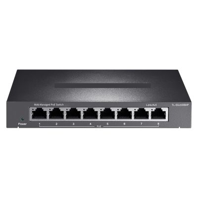 BAISULI Business Ethernet switches 8-Port Gigabit PoE Switch with 8 10/100/1000Base-T RJ45 Ports, IEEE 802.3af/at, 67W Max Power TL-SG2008MP(with U.S Insert Head)