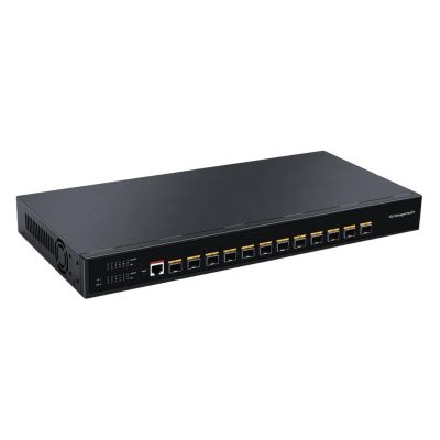 BAISULI Business Ethernet switches 12 Port 10G SFP+ Ethernet Switch,L3 Managed 10000Mbps Optical Network Switch
