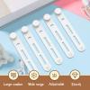 50 Pack Silicone Cable Ties, Cord Organizer, Reusable Cable Management Organizer, Adjustable Wire Ties Management with Lock Buckle, Charger Cable Strap Tie, Electrical Cord Keeper (White) view 2