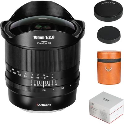 7artisans 10mm F2.8 II Full Frame Ultra Wide Angle Fisheye Lens 185Manual Focus for L-Mount Cameras for Leica/Panasonic/Sigma L Serise Mirrorless Camera
