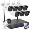 ANNKE Security Camera System, 8pcs Wireless 3MP IP Cameras with 10CH 5MP NVR for Home Security Outdoors, Motion Detection, Two-Way Audio, 100ft Night Vision, Compatible with Alexa, 4TB Hard Drive view 1
