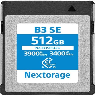 Nextorage Japanese CFexpress 4.0 Type B 512GB Memory Card Max. Read Speed 3900MB/s Max Write Speed 3400MB/s NX-B3SE512G CF Express 4.0 typeb Nextorage