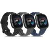 3 PACK Sport Band Compatible with Fitbit Sense 2 / Versa 4, Classic Soft Straps for Fitbit Sense / Versa 3 Smart Watch (Large,Black/Dark Gray/Abyss Blue) view 1