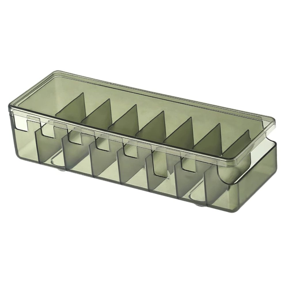 Angoily Cable Management Box Slots Cord Organizer High Transparency Storage for Cables and Chargers Durable As Material Versatile Use for Office and Home with Lid for Dust Protection