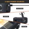 Emergency Crank Weather Radio, Solar Hand Crank Portable AM/FM/NOAA, 3 Mode Flashlight, SOS for Home and Outdoor (Black) view 2