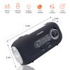 Emergency Crank Weather Radio, Solar Hand Crank Portable AM/FM/NOAA, 3 Mode Flashlight, SOS for Home and Outdoor (Black) view 4