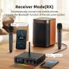 MOREGAX M12 Pro Pre Bluetooth 5.2 Transmitter Receiver for TV,Home Stereo,BT Headset,Low Latency HD Bluetooth Audio Decoder Adapter with Display,RCA,AUX,Coaxial,Optical Inputs/Outputs (M12 Pro 2Mics) view 3