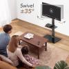 AX WABER Universal Floor TV Stand with Mount 70 Degree Swivel 9 Level Height Adjustable and Space Saving Design for Most 27 to 65 inch LCD, LED OLED TVs One Shelf view 2