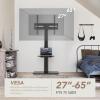 AX WABER Universal Floor TV Stand with Mount 70 Degree Swivel 9 Level Height Adjustable and Space Saving Design for Most 27 to 65 inch LCD, LED OLED TVs One Shelf view 4