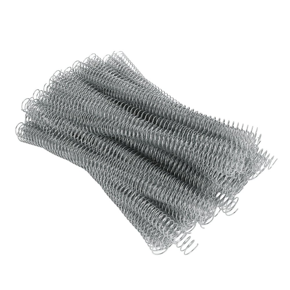 Baxnore 100PCS Binding Coil, Binding Spiral Sheet Coil, Spiral Binding Machine, Heavy Duty Binding Coils, Plastic Binding Coils for Office Documents (Silver)