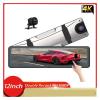 12 Inch Car Dvr Dash Cam 4K+1080P Dual Lens Drive Stream Rear View Mirror IPS Touch Screen Video Recorder Camera(Front Rear-G-S,32G1) view 2