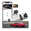 12 Inch Car Dvr Dash Cam 4K+1080P Dual Lens Drive Stream Rear View Mirror IPS Touch Screen Video Recorder Camera(Front Rear-G-S,32G1) view 3