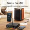 MOREGAX M12 Pro Pre Bluetooth 5.2 Transmitter Receiver for TV, Home Stereo, BT Headset, Low Latency HD Bluetooth Audio Decoder Adapter with Display, RCA, 3.5mm AUX, Coaxial, Optical Inputs/Outputs view 3