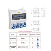 Home Wall Mounted Multi-Function Outdoor Socket Wall Power Distributor Power Distribution Board 16A / 32A 230V / 400V Sockets for Outdoor Workshop Wire & Power Arrangement(XP-5) view 4