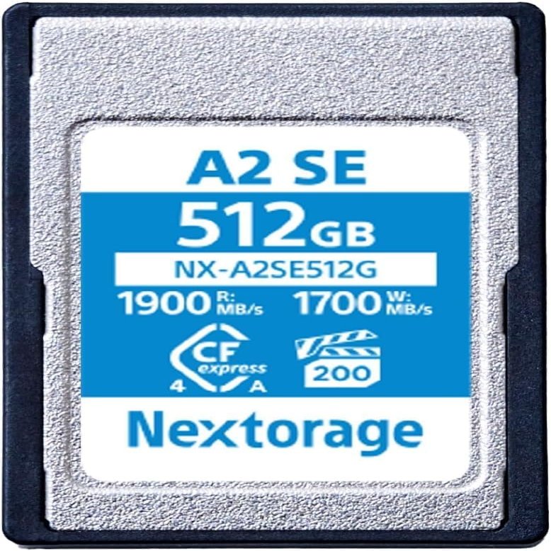 Nextorage Japan Cfexpress 4.0 Type A 512GB Memory Card VPG200 Max. Read 1900MB/s Max. Write 1700MB/s NX-A2SE512G